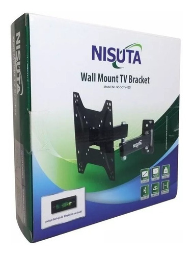 Imagen 4 de 6 de Soporte Led Lcd Nisuta 32 40 42 Móvil Articulado Doble Brazo