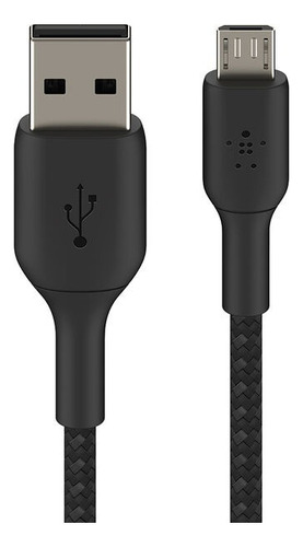 Cable Trenzado Micro Usb Negro Carga Y Sincroniza Datos