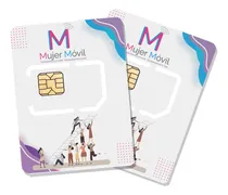 Comprar Paquete 2 Tarjetas Sim Telefonia Mujer Móvil 30 Dias 40 Gb