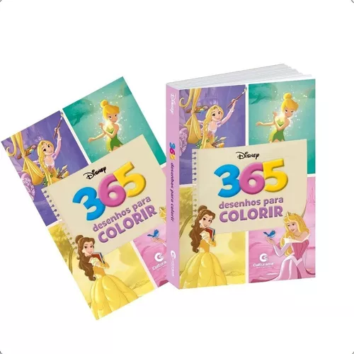 Livro 365 Desenhos Para Colorir Disney Princesas E Fadas - 01