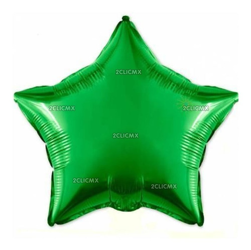 Globos Metalicos Estrella Verde Bandera 45 Cm Mayoreo 15 Pz