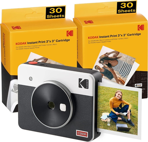 y más. 20 Hojas Paquete de Regalo con Papel fotográfico KODAK Mini 2 Impresora de Fotos instantánea Blanco 