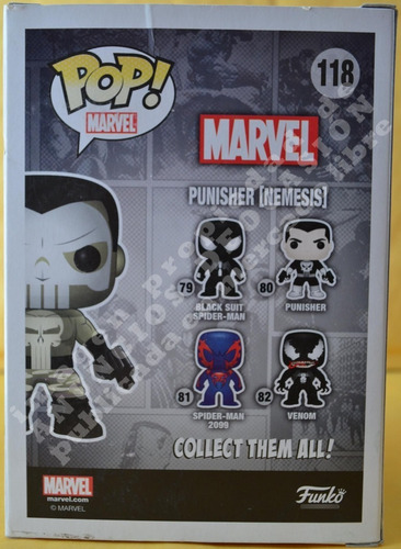 Funko Pop - Punisher Nemesis #218, Franquicia Marvel Comics (Usado)