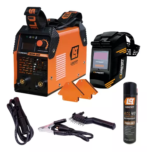 Soldadora inverter Lüsqtoff Inverter Iron-250 naranja y negra 50Hz/60Hz 220V