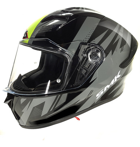 Casco Integral Moto Smk Stellar Trek Visor Simple Diseño Ruby Color Negro/rojo Tamaño Del Casco L (59cm