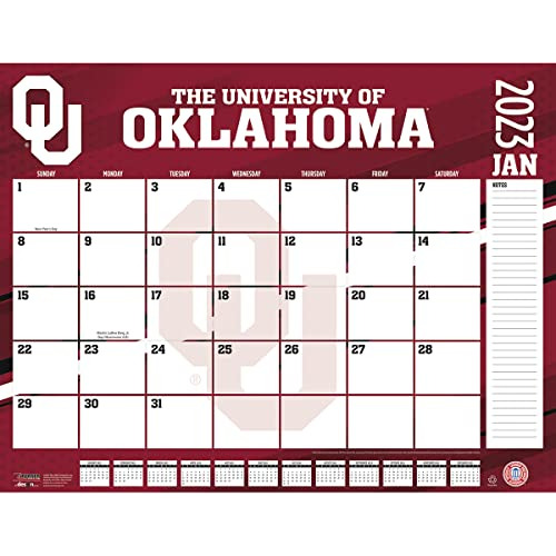 Calendario De Escritorio De Oklahoma Sooners 2023 De 22...