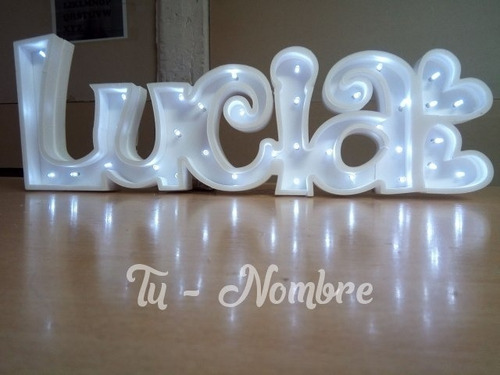 Nombres Iluminados 4 Letras 25 Cm - Polyfan Cartel Con Luces