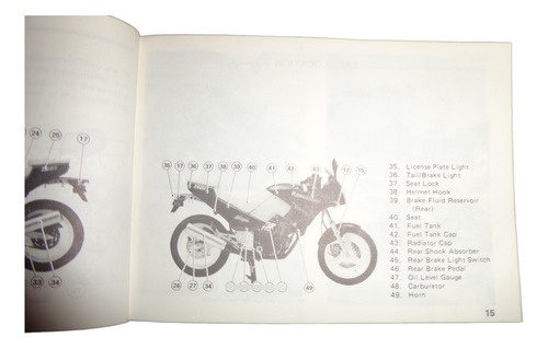 Kawasaki Ninja 250 R 1986 Manual Del Propietario (Usado)