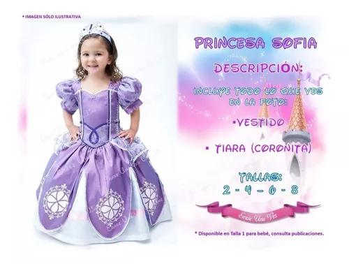 Vestido Princesa Sofia Hermoso Disfraz Excelente Calidad en venta en Benito  Juárez Distrito Federal por sólo $   Mexico