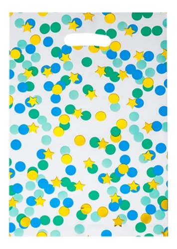 Bolsas Dulces Con Circulos Y Estrellas X10 Diseños Colores