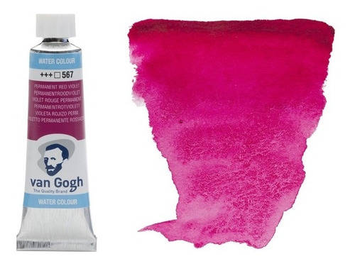 Tinta Aquarela 10ml Talens Van Gogh S1 Perm Red Violet 567 Cor 567 Permanent Red Violet Primary