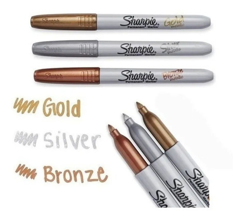 Marcadores Metalico Sharpie Tarjeteria Bronce/plata 2 Piezas