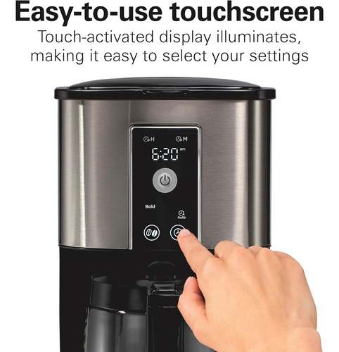 Cafetera Programable Hamilton Beach 12 Tazas Pantalla Táctil (Reacondicionado)