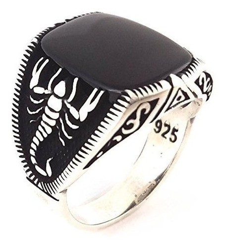 Scorpion Solid 925 Sterling Silver Turco Hecho A Mano Con On