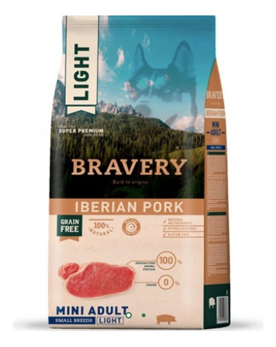 Bravery Adulto Mini Iberian Pork Light 2 Kg