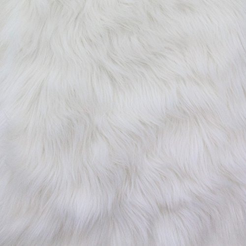 Faux Fur Shag Color Blanco 60 Pulgadas Amplia Tela Por Yard.
