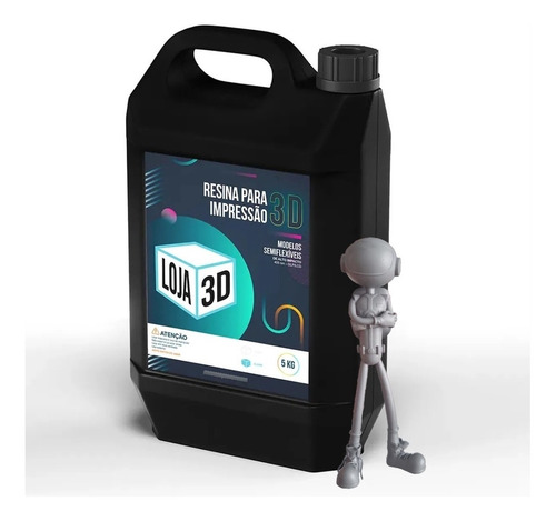 Imagem 2 de 3 de Resina Pro - Miniaturas - Cinza C - Loja 3d - Dlp/lcd - 5kg