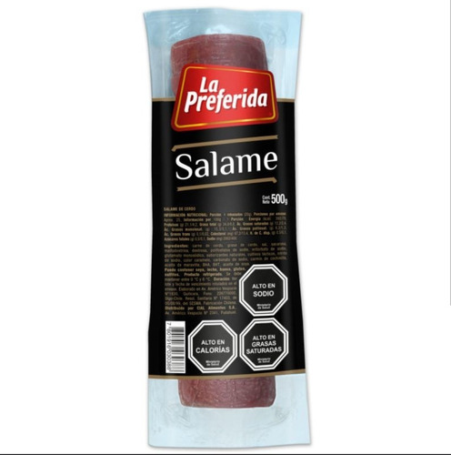 Salame Laminado La Preferida Bolsa De 500 Grs 