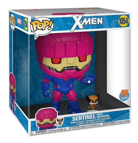 Pop! X-men Sentinel With Wolverine Jumbo 10-inch