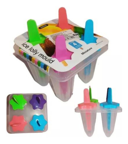 Pack X 4 Moldes Para Helado De Palitos Niños Verano World