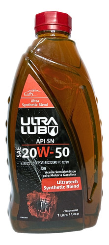 Aceite Ultra Lbub 20w50 Semisintetico 