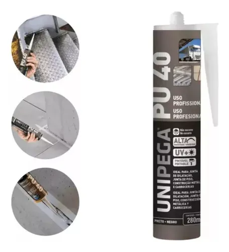 comprar Sellador de Poliuretano PU40 Gris 280g Unipega - Adhesivo y Sellador Flexible, Ideal para Sellado de Grietas y Juntas, Alta Resistencia al Clima, Rápido Secado, Perfecto para Uso en Exteriores e Int