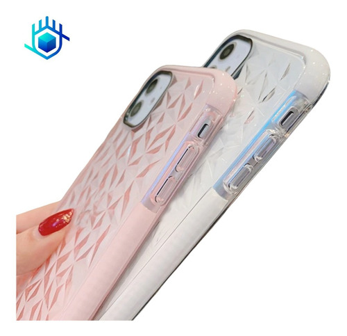 Imagen 8 de 9 de Case Para Galaxy De Diamantes 3d Goma Gruesa Relieve Resistente Uso Rudo Hombre Mujer Dama Funda Bordes Con Airbag Moda