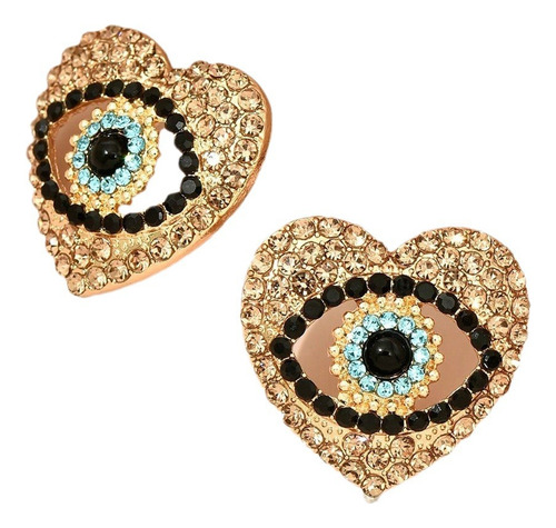 Pendientes De Diamantes Con Incrustaciones De Corazón