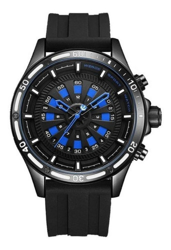 Relógio Weide Masculino Wh-7308 - Preto E Azul