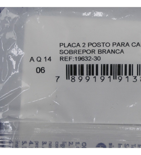 Placa Para Caixa De Sobrepor 1 Posto Branco 19632-30 Simon