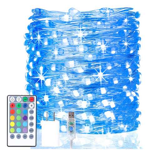 Guirnalda De Luces Led 12 Metros 16 Colores Control Remoto