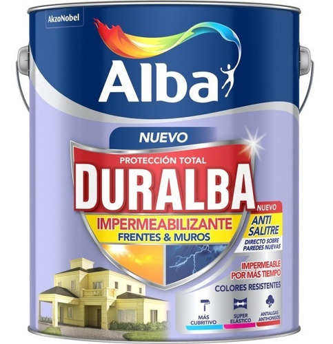 Duralba Frentes Y Muros Impermeabilizante Blanco 10 Lts