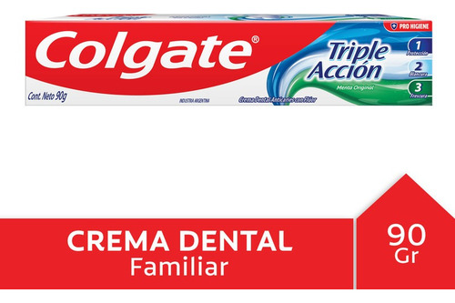 Crema Dental Colgate Triple Acción Protección Blancura 90g