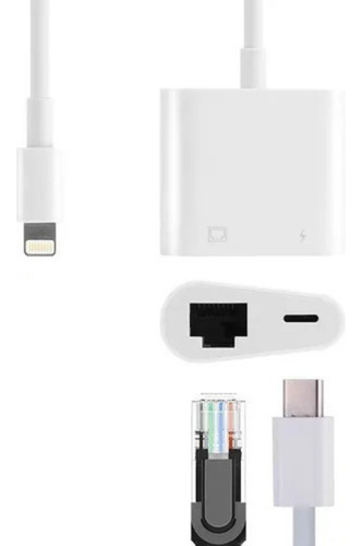Adaptador Ethernet Lightning Rj45 Compativel iPhone Rede