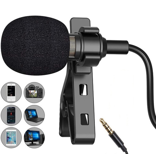Microfono Lavalier Clip Solapa Balita Condensador 3.5mm Kit