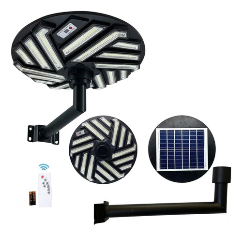 Lampara Led Solar Suburbana Alumbrado Publico 3000w Tubo L Color Negro