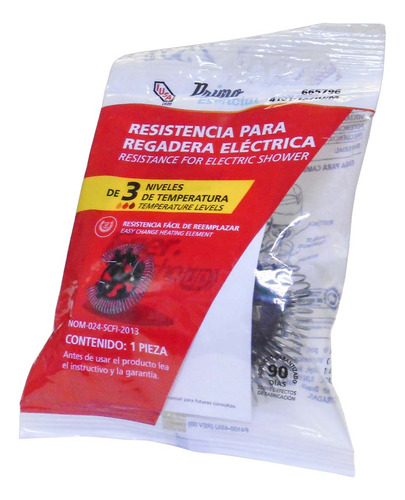 P/ Regadera Electrica 3 Temp 665796 Iusa Color Negro