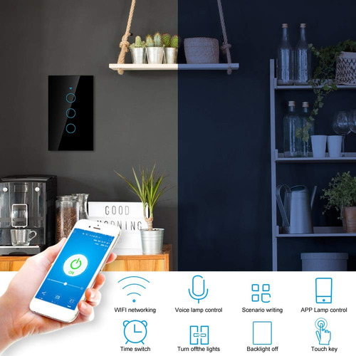 Interruptor Wifi Táctil Control Remoto Compatible Con Google