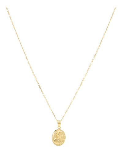 Collar Virgen De Guadalupe Chapa De Oro 22k Regalo Mamá Pare