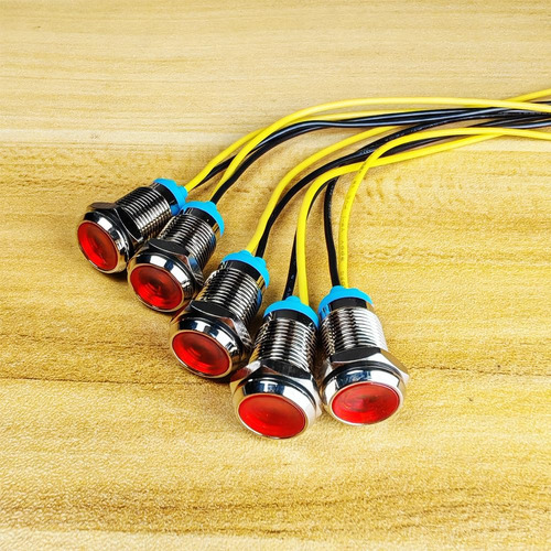 Luz Indicadora Led De Metal Gebildet 10 Mm 110v-220v Ac Red