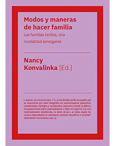 Libro Modos Y Maneras De Hacer Familia - Nancy Konvalinka