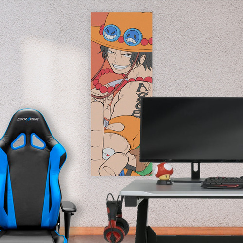 Cuadro Grande 30x80 Cm One Piece Hace Sonrisa Pose Animeras