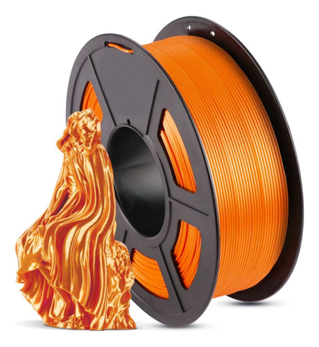 Filamento Pla 1.75 Mm Precisión Dimensional +/-0,02 Mm 1 Kg Color Naranja