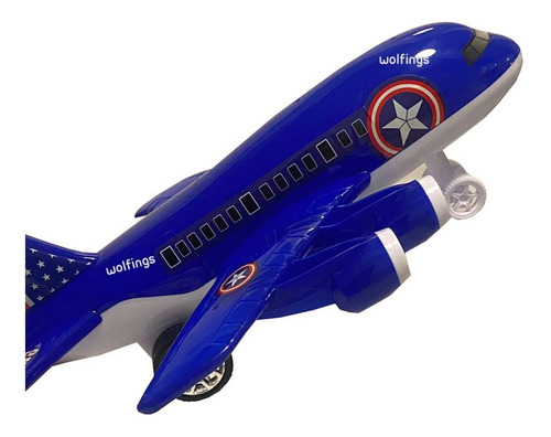 Imagen 8 de 10 de Avion Grande De Juguete A Friccion Juego Infantil Niños