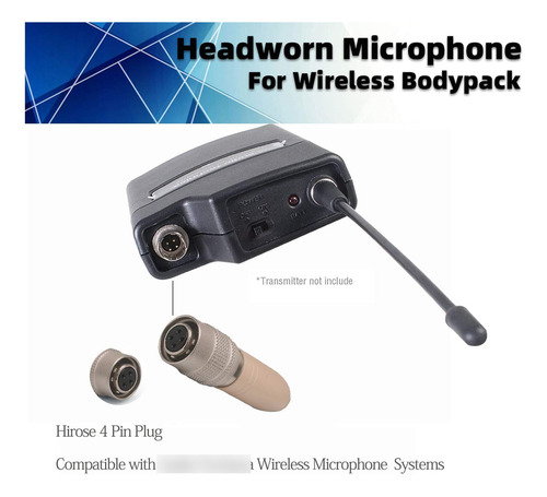 Micrófono Discretos Para Auriculares Sistema Inalámbrico Bei Beige
