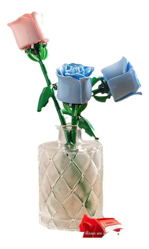 Una Sola Rosa Azul (bolsa), Compatible Con Lego Eternal Flow