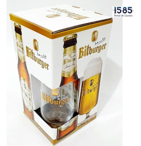 Cerveza Estuche Bitburger 330x  3 +copa - mL a $128