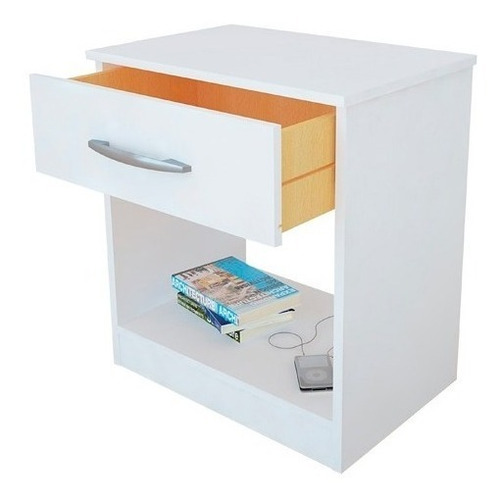 Mesa Luz Con Cajon Super Express Blanca 56152 - Luico Hogar