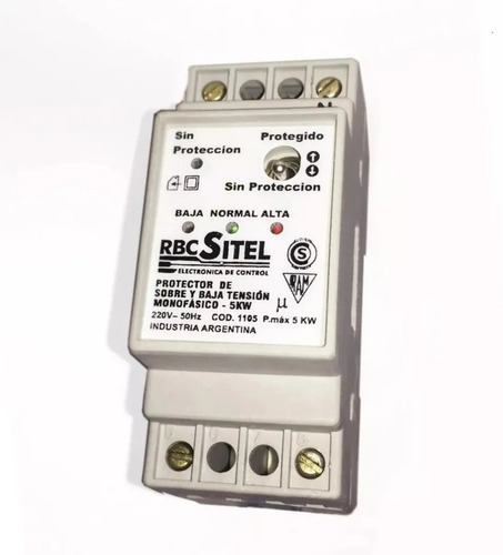 Protector De Sobre Y Baja Tension 5kw Rbc Sitel Monofasico