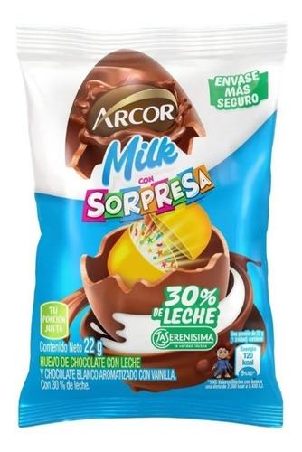 Huevos Arcor Milk Sorpresa (pack X4) - Barata La Golosinería